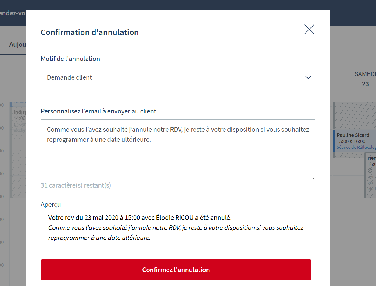 Comment Annuler Un Rendez-vous Ou Personnaliser Un Message D'annulation